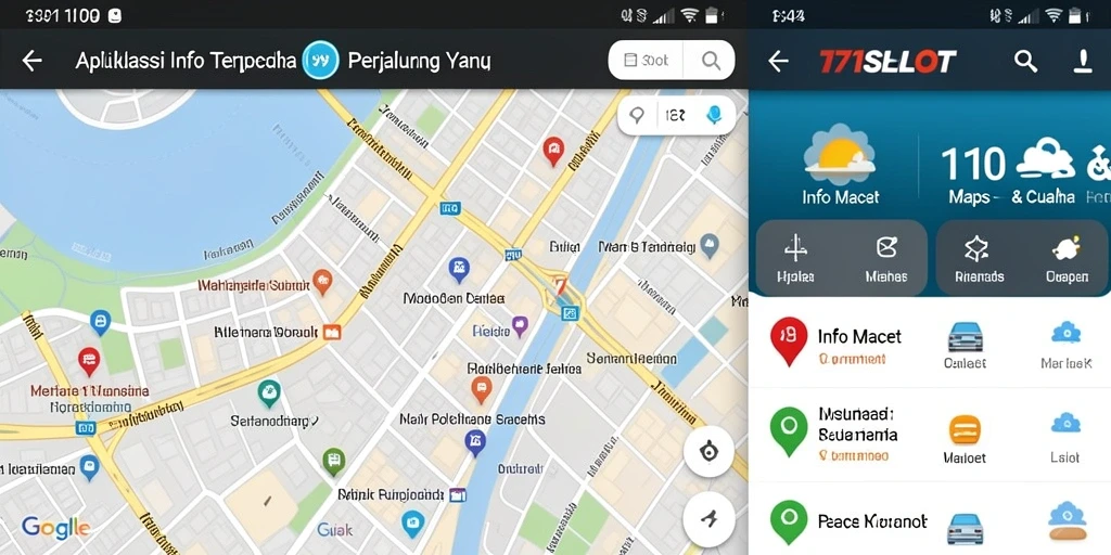 Antarmuka aplikasi 171SLOT yang menampilkan info kemacetan terkini.
