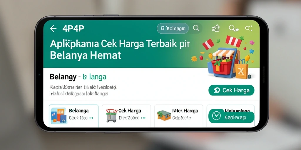 Antarmuka aplikasi 4P4P yang mudah digunakan untuk cek harga.