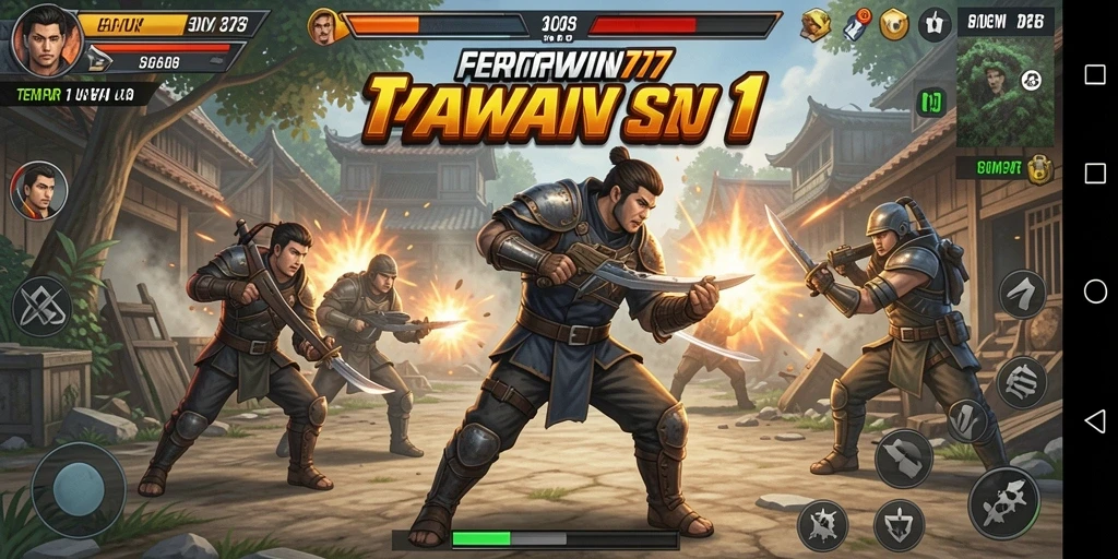 Tampilan antarmuka game Tempur 1 Lawan 1 yang menarik.