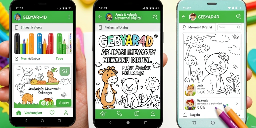 Tampilan antarmuka GEBYAR4D dengan pilihan gambar mewarnai yang menarik.