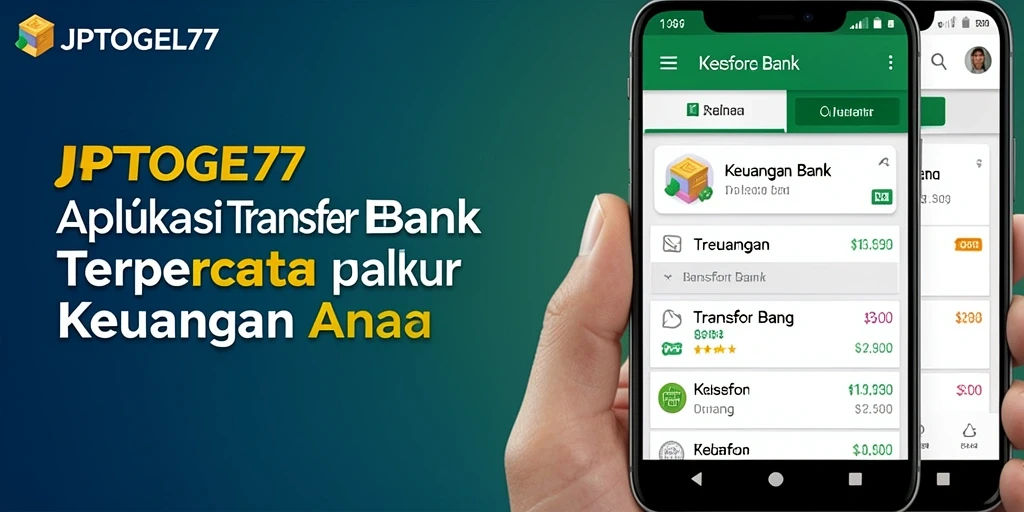 Antarmuka aplikasi JPTOGEL77 untuk Transfer Bank yang user-friendly.