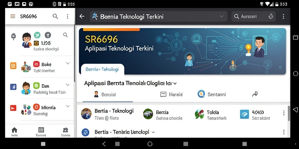 Antarmuka aplikasi SR6666 yang modern dan informatif.